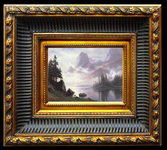 framed  Albert Bierstadt Mountain of the Mist, Ta024-2